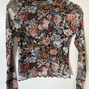 Promesa - Floral Mesh Layering Top